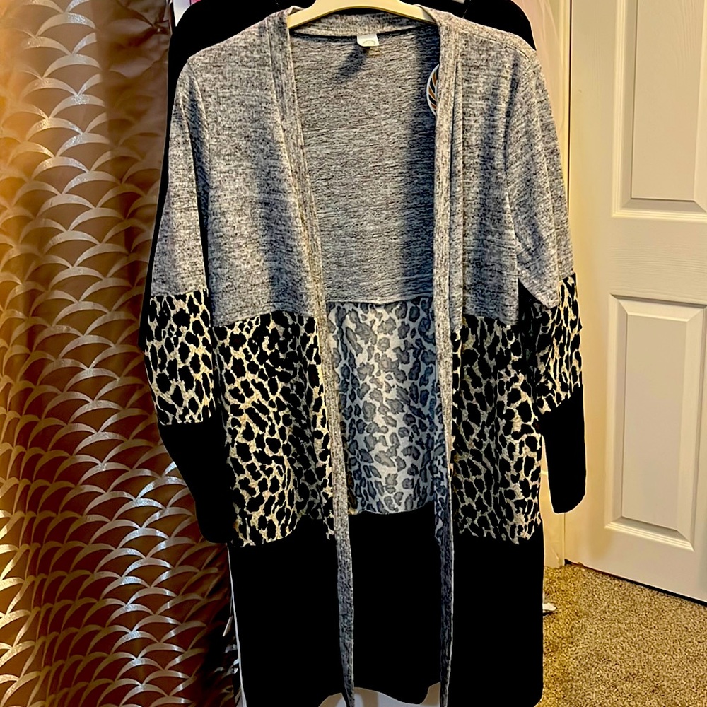 NWT Sunshine and Rodeos color block duster Size L